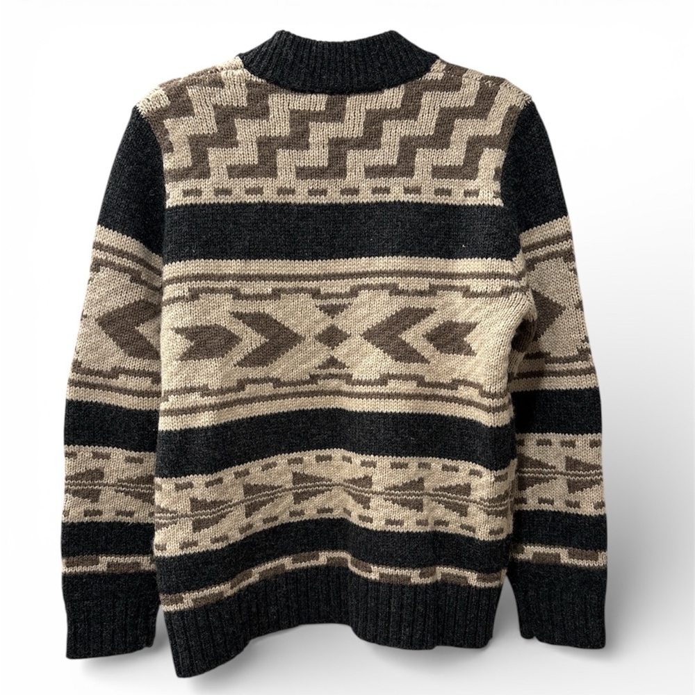 Pendleton Women’s Graphic Shetland Collection Wool Zip Cardigan Medium - Picture 2 of 6